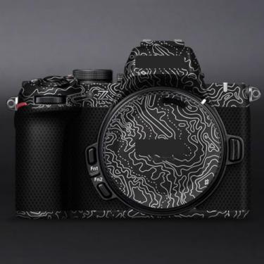 Imagem de Z 50II Anti-riscos Capa de câmera adesivo para Nikon Z50 Mark II protetor de vinil película protetora de pele decoração Z50 II (contorno preto branco)