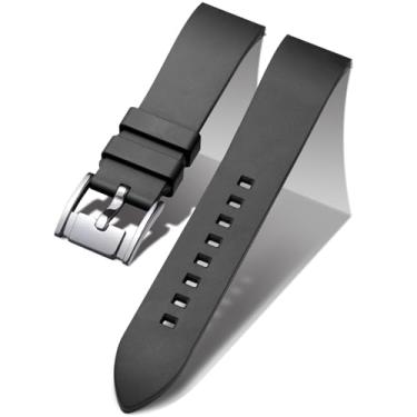 Imagem de BINLUN Pulseiras de relógio de silicone de liberação rápida Fluororubber Pulseiras de relógio 19 mm 20 mm 21 mm 22 mm 24 mm Pulseira de reposição Smartwatch de borracha para homens e mulheres preto/marrom/azul/vermelho/verde/laranja