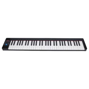 Imagem de Luocute Teclado de Piano Digital Dobrável de 61 Teclas, Piano Eletrônico Portátil Com Display LCD 128 Tons 128 Ritmos 20 Músicas de Demonstração Conectividade MIDI BT