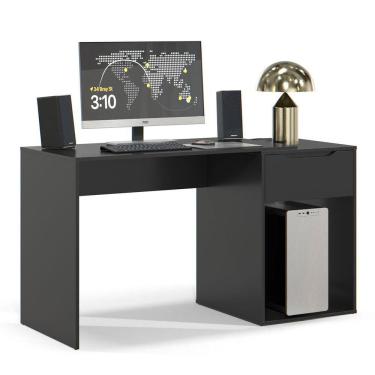 Imagem de Mesa Escrivaninha 1 Gaveta Com Suporte Para Cpu Flop Preto