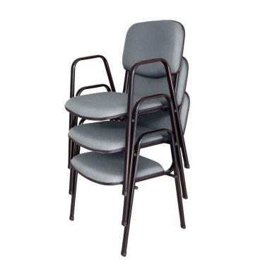 Imagem de 03 Cadeiras para Auditórios Linha Hotel Auditório Cinza
