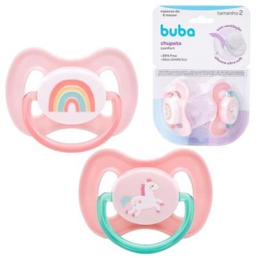 Imagem de Kit 2 Chupetas Comfort Tam 2 Magic Dino 6 meses 21119 - Buba
