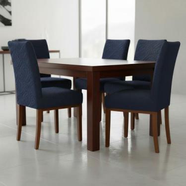 Imagem de Kit 8 Capas de Cadeira Prime Matelada Cozinha Decoração Luxo Casa Elás