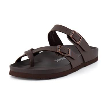 Imagem de CUSHIONAIRE Women's Laker soft footbed Sandal with +Comfort, Dark Brown 8.5