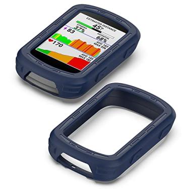 Imagem de Capa de silicone compatível com Garmin Edge 540/840, capa de computador para bicicleta solar, GPS, ciclismo, acessórios de computador, capas protetoras de silicone para para-choque (azul)