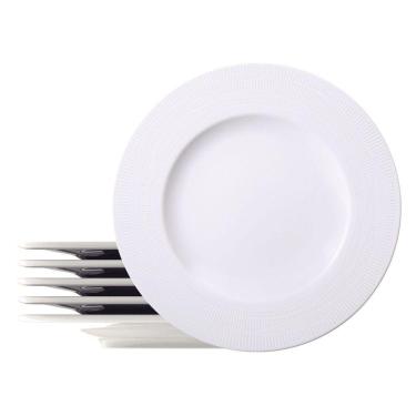 Imagem de Kit Prato Raso Tramontina Nexus Em Porcelana 28 Cm 06 Peças Tramontina