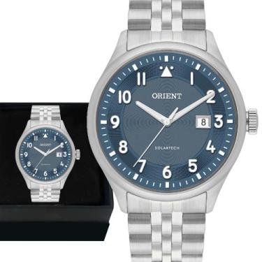 Imagem de Relógio Orient Prata Masculino Solartech Analógico Original
