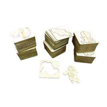 Imagem de oshhni Estênceis de madeira para desenho infantil, modelos de pintura DIY para diário, caderno, cartões, letras e agenda, Conjunto de 144 Estênceis