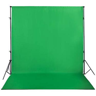 Imagem de Tela de fundo verde para foto de fundo de musselina Chromakey para fotografia de estúdio de vídeo e fotografia de fundo (verde, 3 x 6 m)