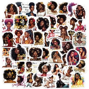 Imagem de 100 adesivos de quadro de visão mágica para meninas negras, adesivos inspiradores para mulheres negras, suprimentos para quadro de oração motivacional e kit para amor próprio, fé e empoderamento