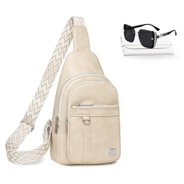 Imagem de Conjunto de mochilas, bolsas transversais para mulheres, pochetes sobre o ombro com óculos de sol, 03 - Branco