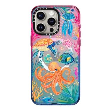 Imagem de CASETiFY Capa Impact para iPhone 15 Pro Max [4X testado contra quedas de grau militar/proteção contra quedas de 2,5 metros/compatível com Magsafe] - Under The Sea 2 - Algodão doce