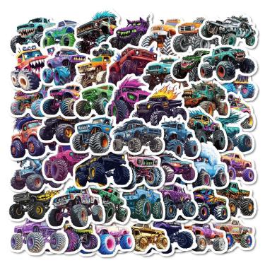 Imagem de Pacote de adesivos Monster Truck, 50 unidades - vinil impermeável