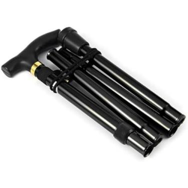 Imagem de Bengala de Alumínio Dobrável para Idosos, Altura Ajustável, Portátil, Suporte de Mobilidade