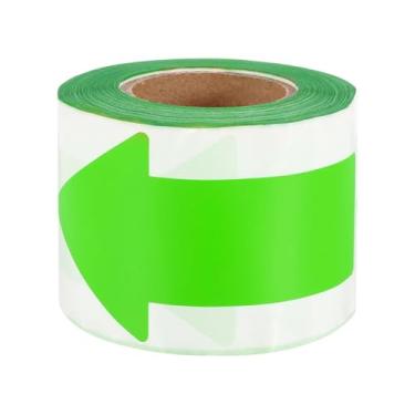 Imagem de PATIKIL Etiquetas de fita adesiva Arrow 10 cm x 5 cm, 200 peças adesivos autoadesivos amarelos verdes para marcação de piso de seta adesivos direcionais para sala de aula, academia, direção de fluxo