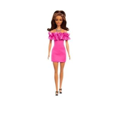 Imagem de Boneca Barbie Fashionistas 30 Cm - Mattel, Vestido rosa
