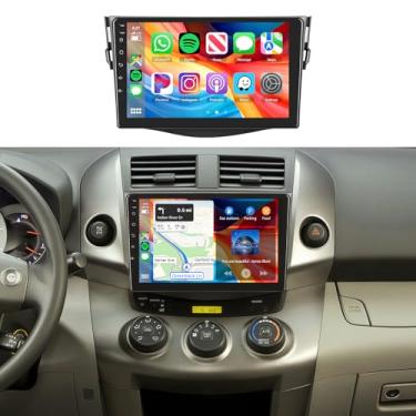 Imagem de Rádio de carro estéreo para Toyota RAV4 2007-2011 2 + 64G, tela sensível ao toque de 9 polegadas/Android 13/Wireless CarPlay/Android Auto/DSP EQ/GPS/WiFi/Bluetooth/FM/RDS/SWC/HD