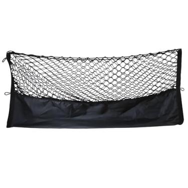 Imagem de Rede de carga Crosstrek 2024, malha de armazenamento de porta-malas de carro de camada dupla, tecido Oxford, organizador de 286 x 101 cm com ganchos, preto