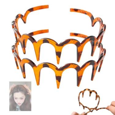 Imagem de 2 peças 2025 atualizado em forma de U pente de cabelo moderno, faixas de cabeça de alto crânio para cabelo feminino, faixas reversíveis em ziguezague coreano com dentes para presentes para mulheres e