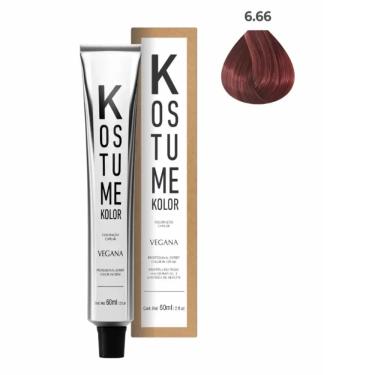 Imagem de Coloração Vegana Loiro Escuro Vermelho Intenso 6.66 Kostume Kolor 60ml