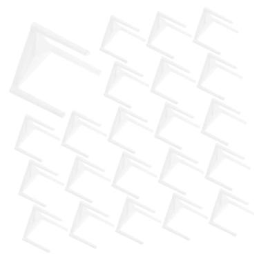 Imagem de MUCKLILY 100 peças de suporte triangular para pizza, suporte de caixa de suporte para transporte seguro, evita grudar e apertar para pedidos e uso comercial