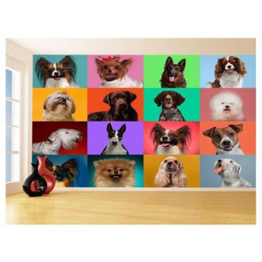 Imagem de Papel De Parede Animais Cachorro Várias Raças 3,5M Anm370 - Você Decor