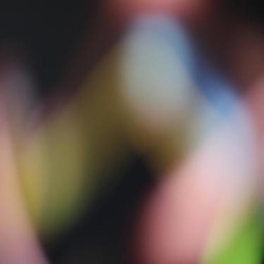 Imagem de Quadro Decorativo Abstrato Colorido com Estampa Borrada e Gradiente 50x50cm