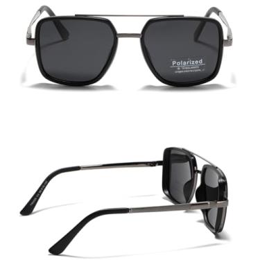 Imagem de VFDHN Óculos de Sol Masculinos com Armação Grande, Meia Lente Polarizada, para Mulheres, TR90, para Dirigir, Marrom, Verde, UV400 (4)