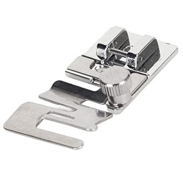 Imagem de KIMISS Calcador de Cordão Elástico para Macs de Costura de Encaixe de Haste Baixa – Calcador Elástico para Faixas Elásticas e Rendas, Aço Q235 à Prova de Ferrugem, Ranhuras de Guia Precisas