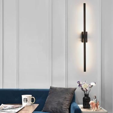 Imagem de Lâmpada de parede LED interior design moderno luzes de parede longas lâmpada de corredor iluminação de imagem metal alumínio iluminação de parede para quarto sala de estar escada sala de jantar (luz