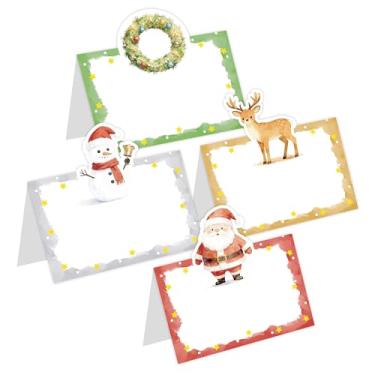 Imagem de 48 peças de cartões de Natal para barraca dobrável, cartão de nome para mesas de jantar, casamento, decoração de festa (Natal)