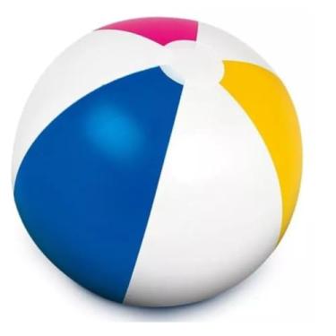 Imagem de Bola Inflável Gigante Colorida Festa Piscina Praia 40cm Vôlei Kiko Pool Party Verão Bola Grande Infantil