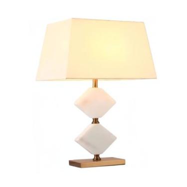 Imagem de Abajur Decorativo de Mesa Derco em Mármore 62x40x20cm - Design Elegant