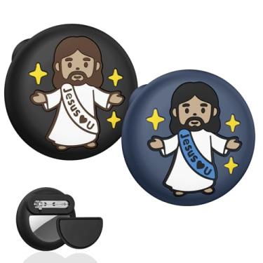 Imagem de Beydoa Suporte para Airtag para crianças pequenas com alfinete, 2 unidades de capa protetora de silicone para rastreador GPS oculto compatível com Apple AirTags, itens essenciais de viagem, roupas