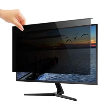 Imagem de Película de privacidade suspensa, protetor de tela espião anti-luz azul de 20-27 polegadas fácil de instalar, filtro anti-privacidade capa protetora de computador widescreen, para ambientes de