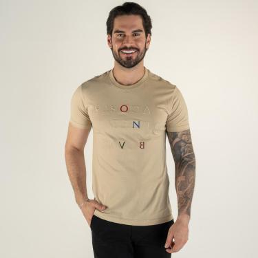 Imagem de Camiseta Acostamento Espelhada Bege-Masculino