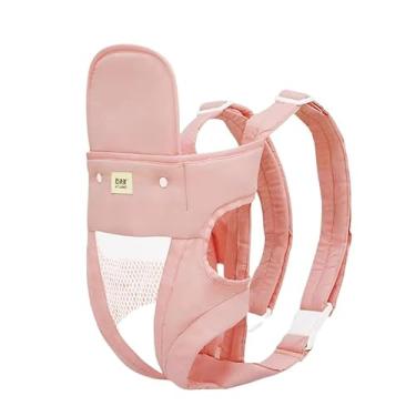 Imagem de Canguru Bebê Ergonômico Versátil – Suporta até 18 kg, Alças Ajustáveis, Transporte Confortável e Seguro para Pais e Bebês (Rosa)