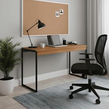 Imagem de Escrivaninha Mesinha para Computador Cor Freijó Estilo Industrial 90cm Home Office Estudo