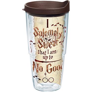 Imagem de Tervis Copo isolado feito nos EUA com parede dupla Harry Potter I Solemnly Swear mantém as bebidas frias e quentes, 680 g, clássico