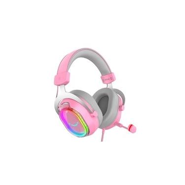 Imagem de Headset Gamer Fifine AmpliGame H13, 7.1 Surround, Microfone Removível, RGB, para PC/PS5/Xbox, Rosa - H13P