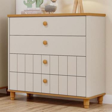 Imagem de Comoda Infantil 4 Gavetas com Pes em MDF Livia Permobili