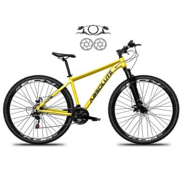 Imagem de Bicicleta Aro 29 Absolute Nero 5 Alumínio 21v Freio Hidráulico Garfo Suspensão Mountain Bike amarelo Tam: 21