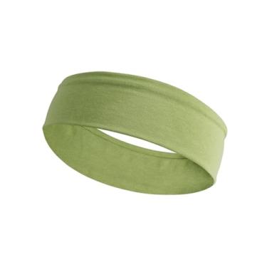 Imagem de Faixa de cabeça de fitness, faixa de cabeça elástica antiderrapante para ioga para homens e mulheres, corrida, ioga, acessório de cabelo fitness (verde)