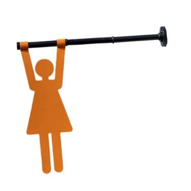 Imagem de KiBcsLic Placa decorativa de parede para banheiro, com símbolos gráficos. Sinalização para banheiro, ideal para portas de restaurantes, escritórios, comércios, Mulheres