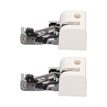 Imagem de Alomejor Calcador, Cortador Lateral de 2 Peças Com pé de Máquina de Costura de Aço Inoxidável Plástico para Máquinas de Costura de Haste Baixa