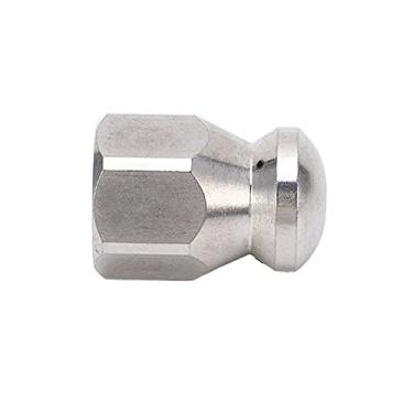Imagem de Generic Bocal de Dragagem de Tubo, Alta Eficiência, Sem Vazamento, Lavador de Pressão, Bico de Esgoto 5000PSI Máximo 212 ℉ Aço Inoxidável Resistente Ao Desgaste para Limpeza Doméstica (Cabeça
