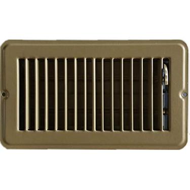 Imagem de RV and Home Brown Stamped Steel Floor Diffuser/Register with Damper 8" X 4" (Duct Opening Size) Outside Dimension 9.6"x 5.6"