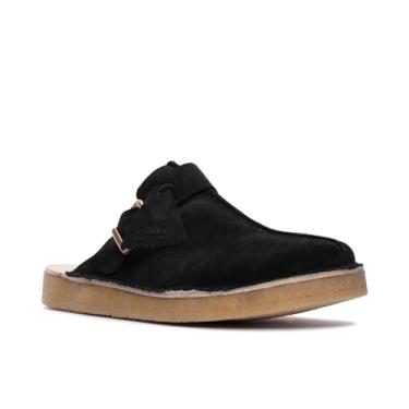 Imagem de Clarks - Tênis masculino Trek Mule, Camurça preta, 41