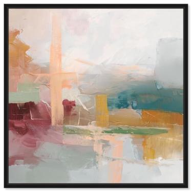 Imagem de Harbor Hues II Impressão em tela Sunset Wall Art por Art Remedy, moldura preta, 20 x 20