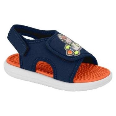 Imagem de Sandália Papete Menino Molekinho Infantil Velcro - 2619.212-Masculino
